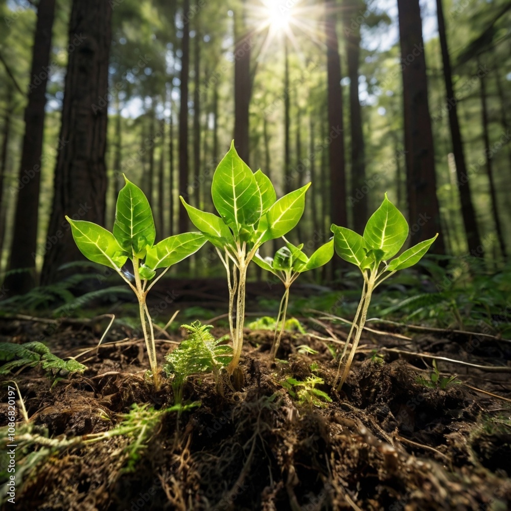 Seedlings of Hope: A Glimpse of Growth in the Heart of the Forest Seedlings of Hope: A Glimpse of Growth in the Heart of the Forest