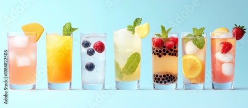 A Variety of Refreshing Summer Drinks photo