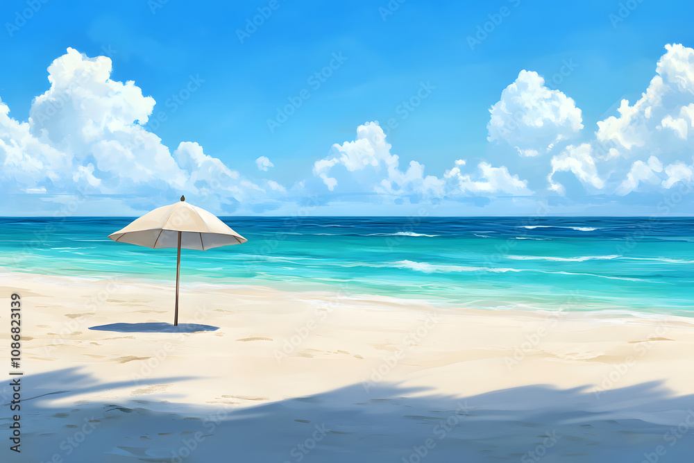 Stunning Scenic Beach with White Sand and Turquoise Water Stunning Scenic Beach with White Sand and Turquoise Water