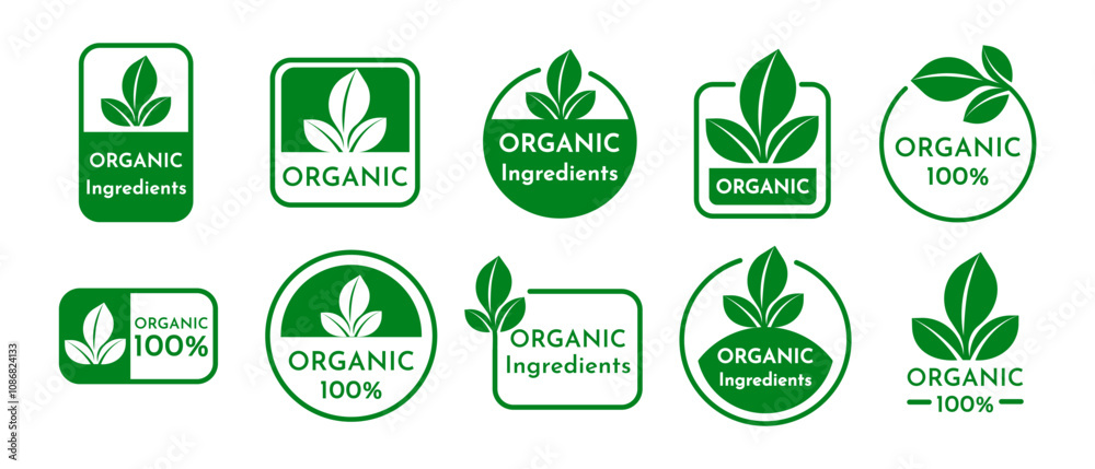 Organic vector label and vector icon Organic vector label and vector icon