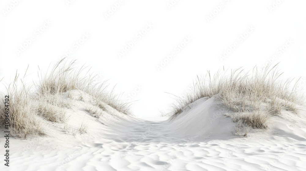 Serene Coastal Dunes and Grasses Serene Coastal Dunes and Grasses