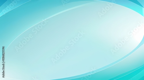 Abstract Background with Light Blue Curved Lines and Gradient