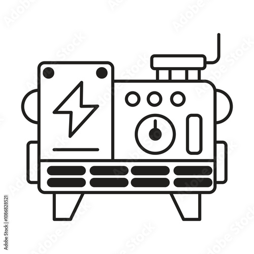 Generator icon vector on white background
