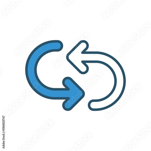 Repeat vector icon stock illustration