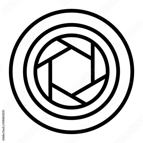 Diaphragm Vector Line Icon Design