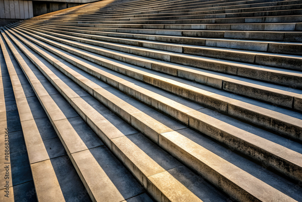 Brutalism Concrete steps arranged in a linear pattern, capturing light and shadows, showcasing architectural design and modern urban aesthetics. Brutalism Concrete steps arranged in a linear pattern, capturing light and shadows, showcasing architectural design and modern urban aesthetics.