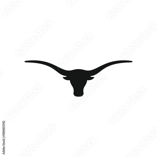 Long horn logo template vector illustration