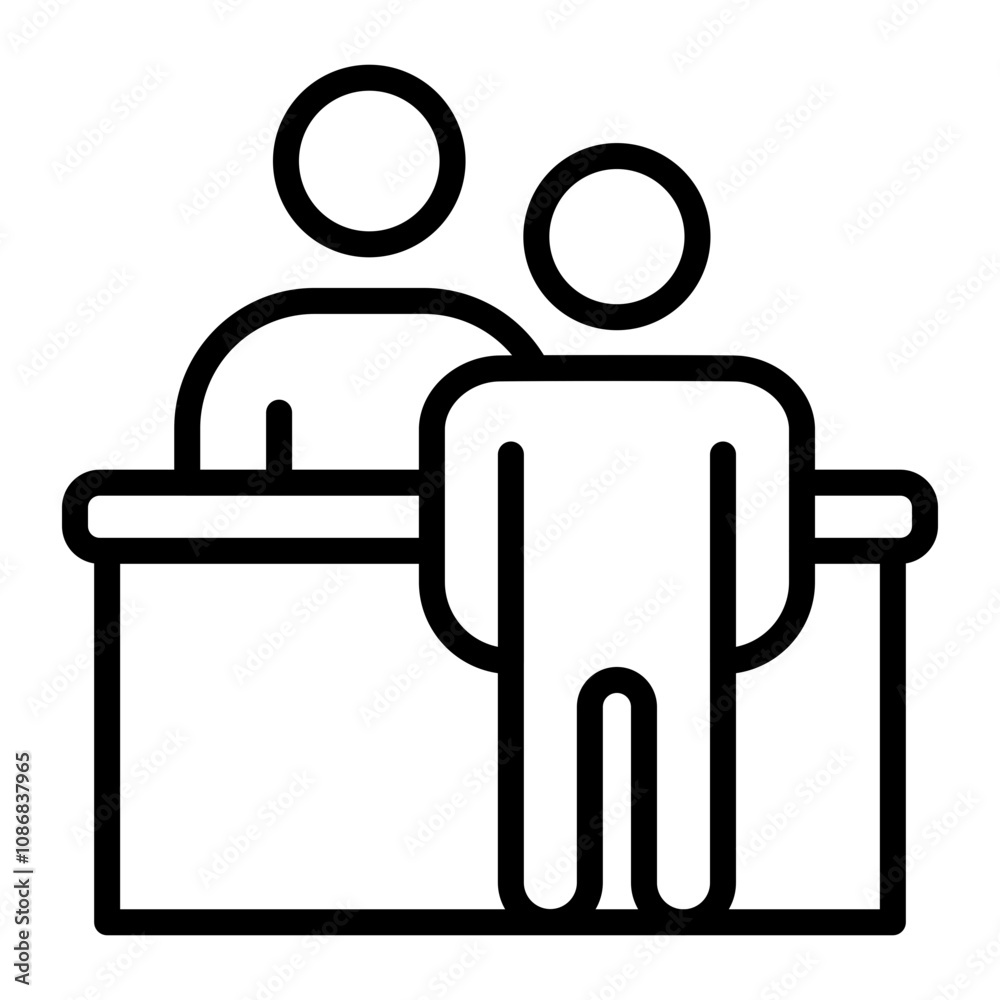 Reception Vector Line Icon Design Reception Vector Line Icon Design