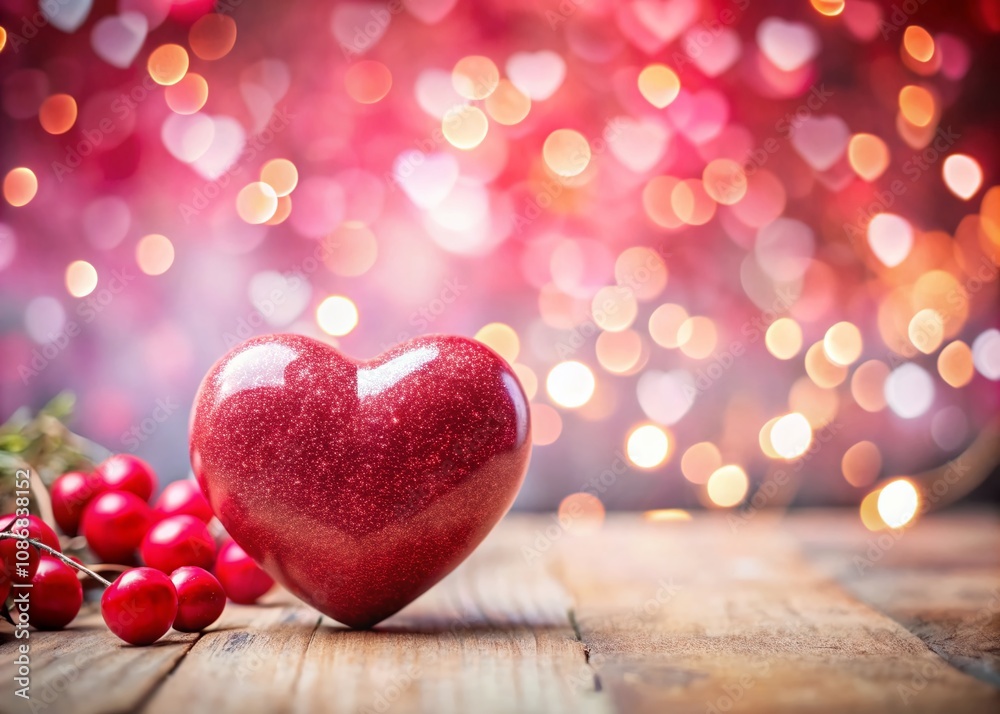 Heartfelt Love: A Cozy Scene with a Heart-Shaped Decoration on a Soft Background, Perfect for Valentine's Day and Romantic Celebrations, Featuring Ample Copy Space for Your Message Heartfelt Love: A Cozy Scene with a Heart-Shaped Decoration on a Soft Background, Perfect for Valentine's Day and Romantic Celebrations, Featuring Ample Copy Space for Your Message