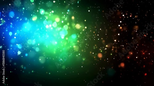 Warm red and green bokeh lights creating a festive Christmas atmosphere, perfect for holiday greetings and seasonal advertisements