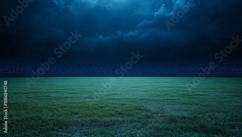 Empty Stadium at Night