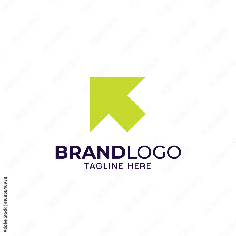 Minimalist Letter K with Arrow Logo Minimalist Letter K with Arrow Logo