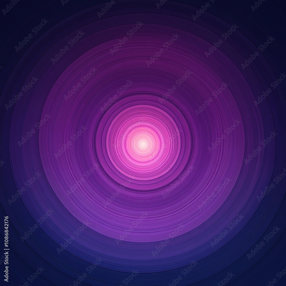 Abstract Purple and Blue Concentric Circles with a Glowing Center Abstract Purple and Blue Concentric Circles with a Glowing Center