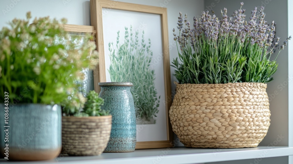 Home Decor with Plants and Art