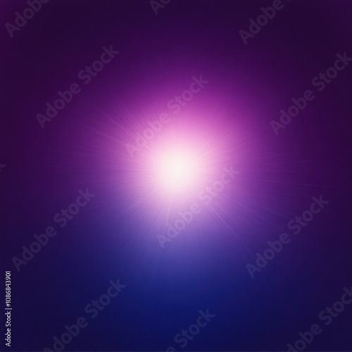 Abstract Bright Lightburst on a Purple and Blue Gradient Background