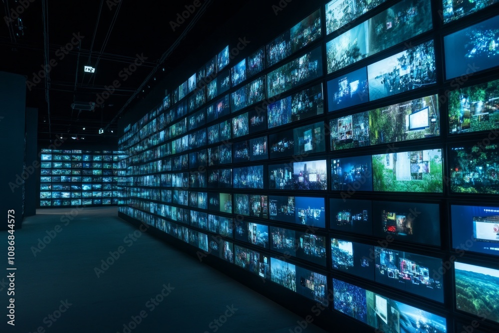 Wall of Screens: A Stunning Digital Art Installation Wall of Screens: A Stunning Digital Art Installation