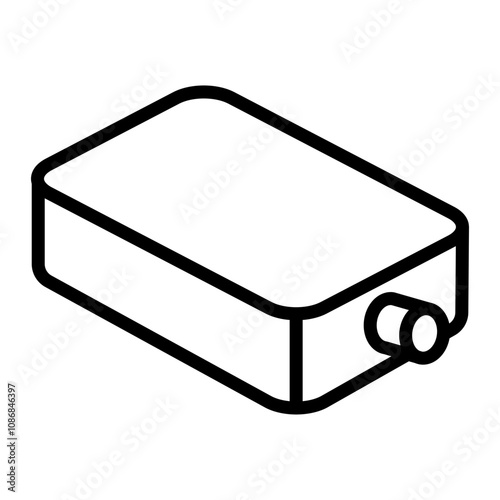 Fuel Tank Vector Line Icon Design