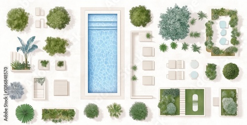 Stunning Poolside Garden Design Plan