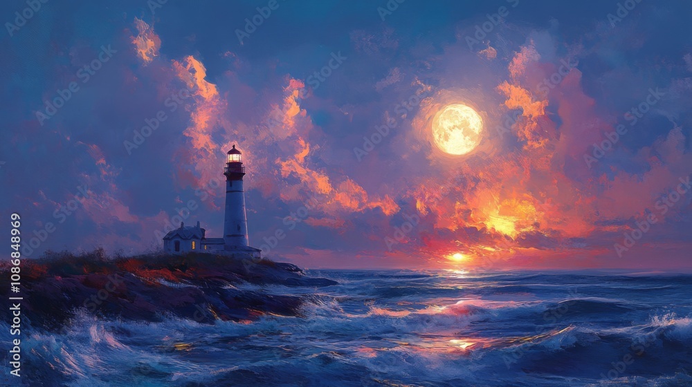 Majestic Lighthouse Under a Dramatic Sky Majestic Lighthouse Under a Dramatic Sky