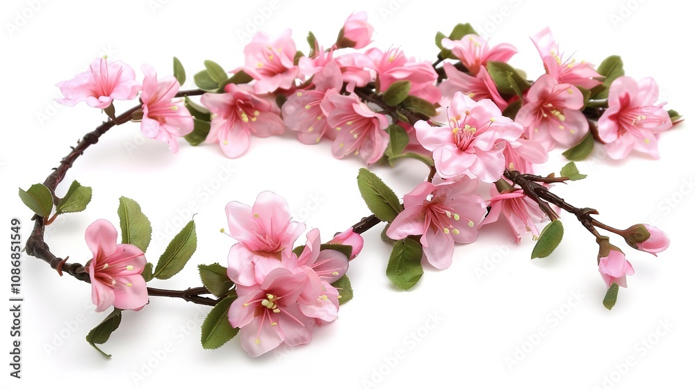 Pink Peach Blossoms on White Background - a delicate and refreshing visual. The soft blossoms create a serene and charming atmosphere. Pink Peach Blossoms on White Background - a delicate and refreshing visual. The soft blossoms create a serene and charming atmosphere.