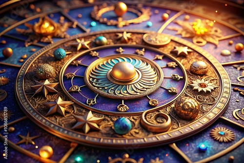 Wallpaper Mural Macro Photography of Astrological Sign Symbols Captured in Stunning Detail, Showcasing Unique Textures and Colors, Perfect for Astrology Enthusiasts and Spiritual Decor Torontodigital.ca
