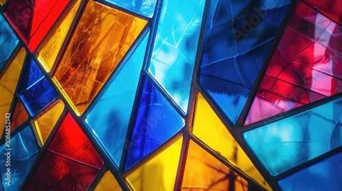Colorful stained glass window