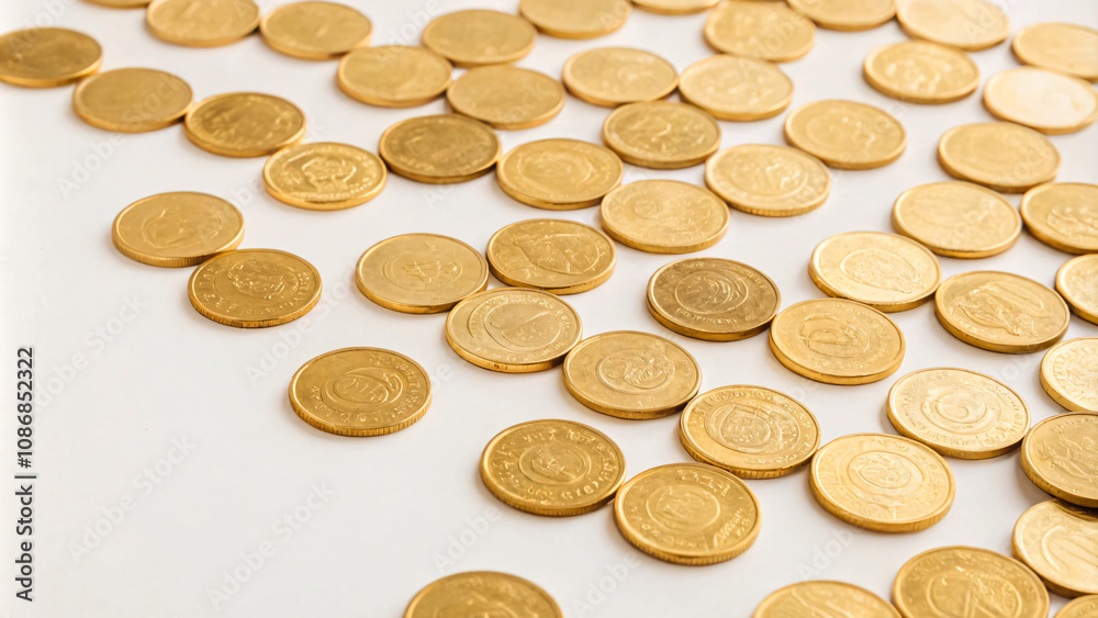 A golden coins symbolizes wealth and financial prosperity A golden coins symbolizes wealth and financial prosperity