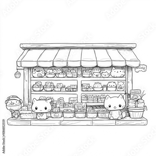 A pet store filled with cut...