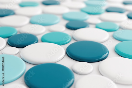 Blue Dots On White Background