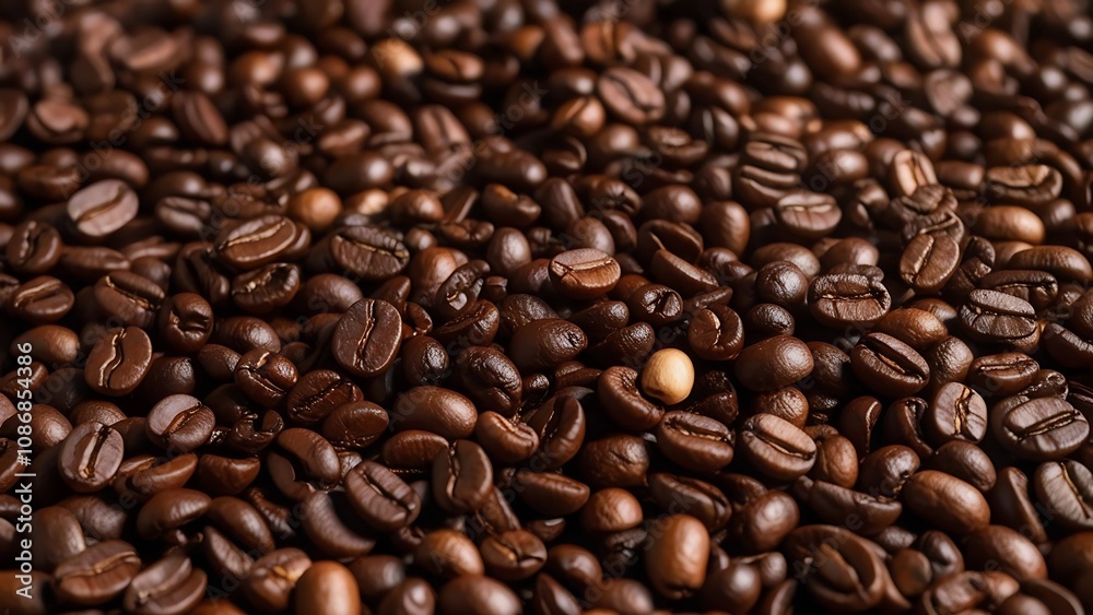 Fototapeta premium Roasted coffee beans background