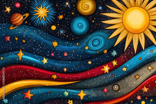 Cartoon Space Background