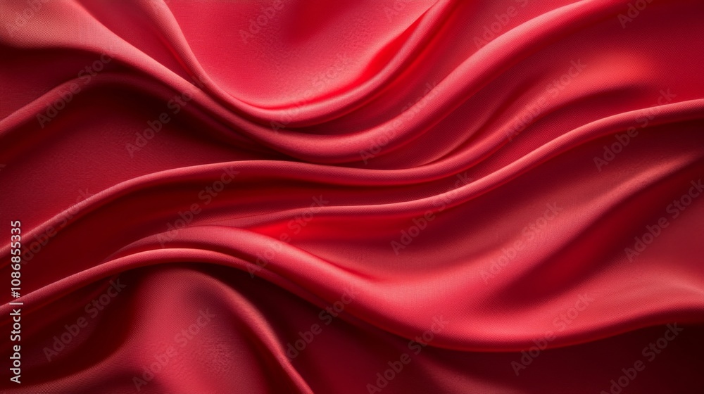 Red Silk Fabric Background Red Silk Fabric Background