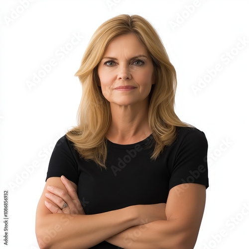 Healthy Middle Aged Woman Isolated