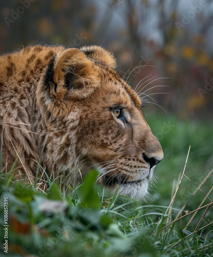 lion face profile