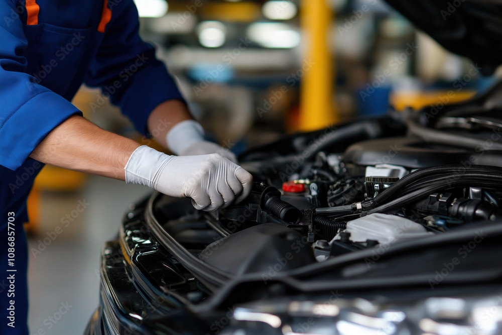 Mechanic On White Background Mechanic On White Background