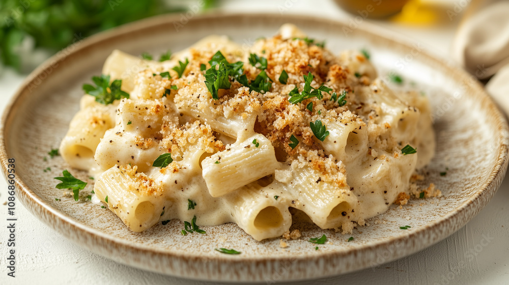 Creamy Paccheri with Roasted Cauliflower and Herb Breadcrumbs Creamy Paccheri with Roasted Cauliflower and Herb Breadcrumbs