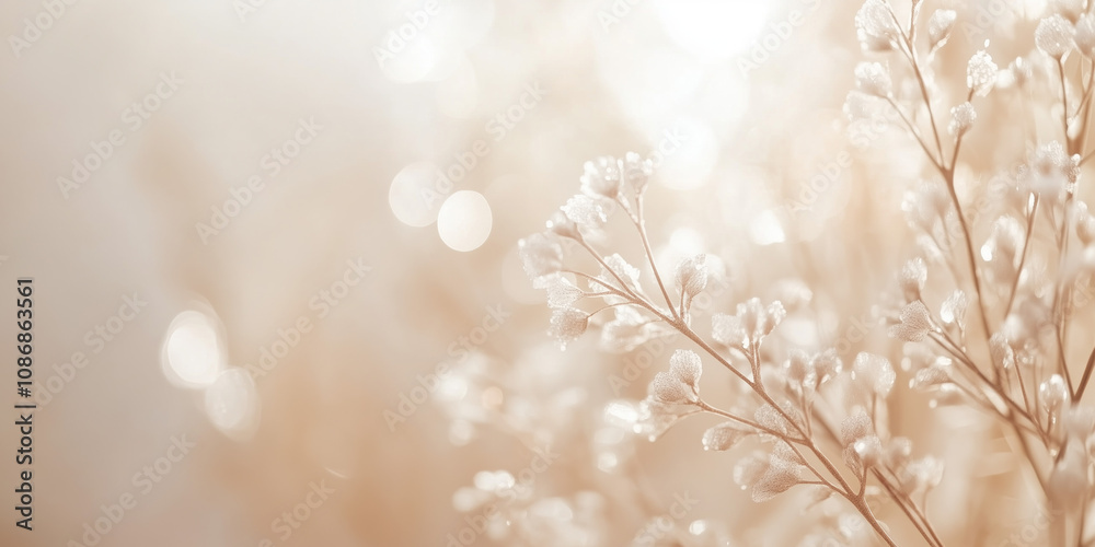 Closeup of snow covered branches on a background with bokeh lights. Abstract festive background. image. Created with Generative AI technology Closeup of snow covered branches on a background with bokeh lights. Abstract festive background. image. Created with Generative AI technology