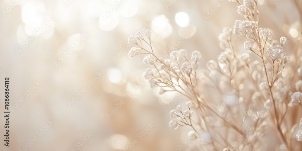 Closeup of snow covered branches on a background with bokeh lights. Abstract festive background. image. Created with Generative AI technology Closeup of snow covered branches on a background with bokeh lights. Abstract festive background. image. Created with Generative AI technology