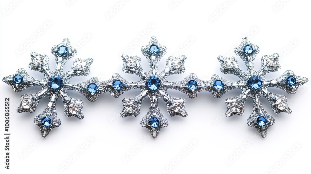 Delicate Winter Snowflake Isolated on Pure White Background - Perfect for Festive Christmas Designs. Delicate Winter Snowflake Isolated on Pure White Background - Perfect for Festive Christmas Designs.