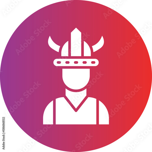 Viking Man Icon Style