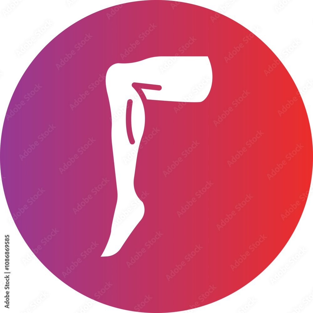 Leg Muscle Icon Style