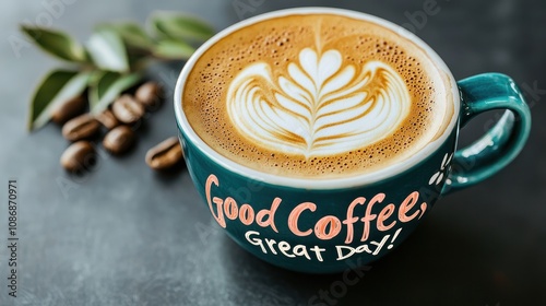 Playful hand-drawn coffee shop chalkboard menu with vibrant designs, 