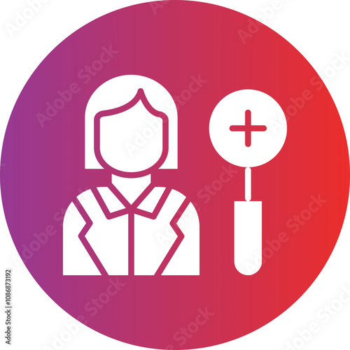 Dermatologist Female Icon Style