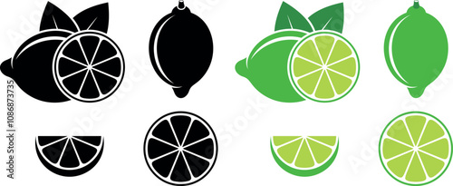 Lime logo. Isolated lime on white background