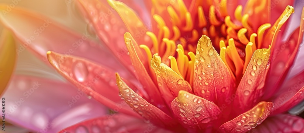 Fototapeta premium Water Lily Close Up in Garden Pond