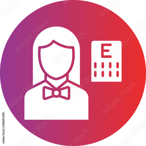 Optometrist Female Icon Style