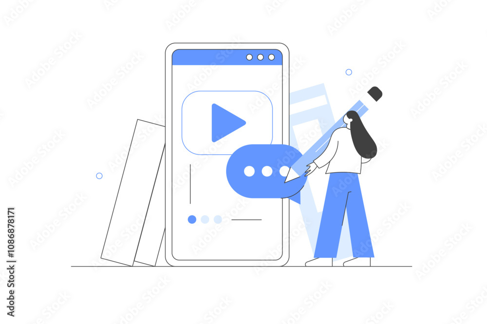 Educational and Online education concept. Character reading and learning books, studying online on mobile phone. Flat Cartoon Vector Illustration, icon. Stylish Abstract Educational and Online education concept. Character reading and learning books, studying online on mobile phone. Flat Cartoon Vector Illustration, icon. Stylish Abstract