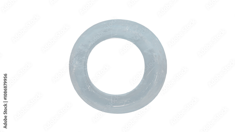 Ice font letter O capital on transparent background Ice font letter O capital on transparent background