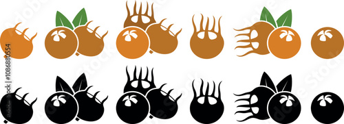 Medlar logo. Isolated medlar on white background