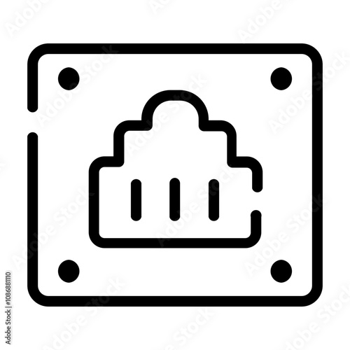 lan equipment Line Icon